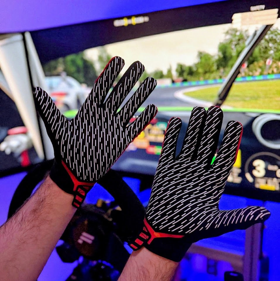 TRACKMODE Spectral trackday & simracing gloves in racing red TRACKMODE