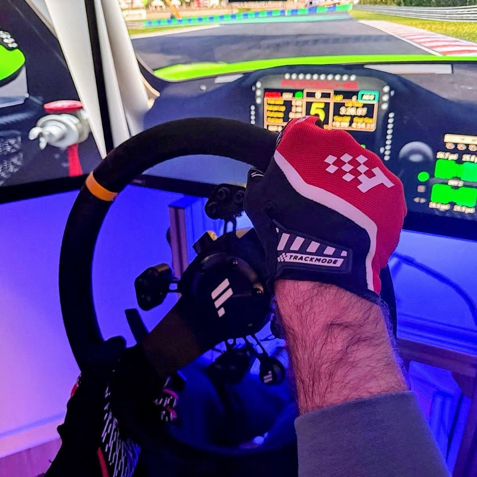 TRACKMODE Spectral trackday & simracing gloves in racing red TRACKMODE
